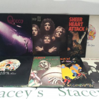 Eight Queen LPs comprising 'A Day At The Races', 'News Of The World', 'Queen II' and others.