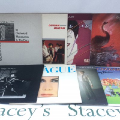 Sixteen New Romantic and 80s electro LPs and 12" singles by various artists including Duran Duran, Depeche Mode, OMD and others.