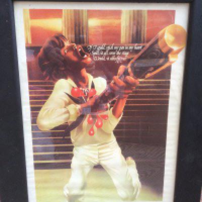 A framed and glazed Rolling Stones 'It's Only Rock n Roll' promotional poster, approx 69cm x 49cm excluding frame.