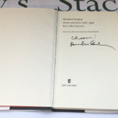 A signed Paul McCartney hardback book 'Blackbird Singing Poems And Lyrics 1965-1999'.