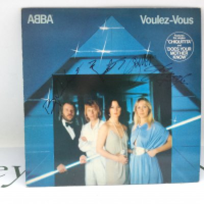 A fully signed Abba 'Voulez Vous' LP. with COA.