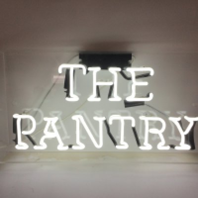 Three neon sign displays comprising an Adidas trainer approx 103cm x 46cm, The Pantry approx 62cm x 32cm and Diner approx 104cm x 23cm,