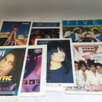 A collection of 1980s Number One magazine pre production photos of various pop acts plus x12 Spice Girls posters.