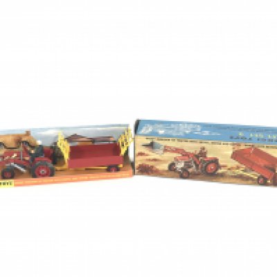 A Boxed Corgi Massey Ferguson 165 Tractor With Shovel.Driver and Tipping Trailer. Gift Set #9.