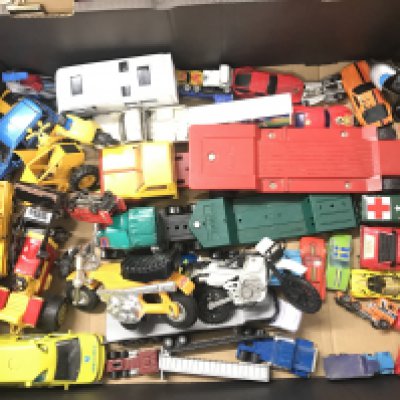 2 Boxes Containing Playworn Diecast. No Reserve.(2).