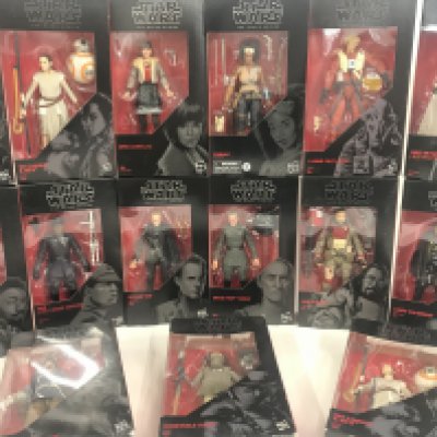 A Collection of Boxed Star Wars Black Series Figures.