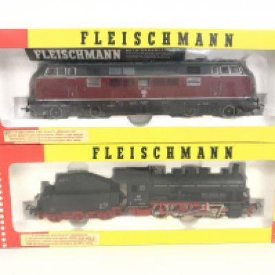 2 Boxed Fleishmann H0 Gauge Locomotives.