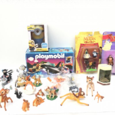 A collection of mainly Disney figures including Bambi..Mulan ..Anastasia. Also includes Playmobil 3865 and minion NO RESERVE
