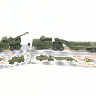 A Boxed Dinky Recovery Tractor #661 and a Tank Transporter #660.
