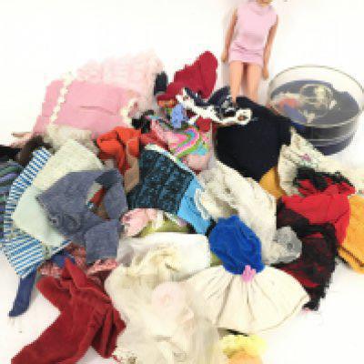 A Collection of Mid 1960s Barbie Cloths and a Britains Garden.