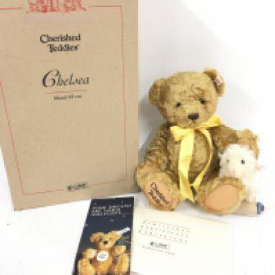 A Boxed Steiff Cherished Teddies Chelsea Bear. With Certificate.