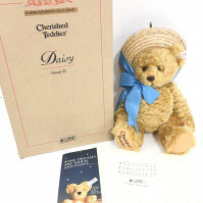 A Boxed Steiff Cherished Teddies Daisy Bear. With Certificate.