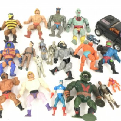 A Collection of Playworn Action Figures Including He-Man.Star Wars.