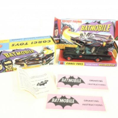 A Boxed Corgi Batmobile #267. No rockets/sticker or envelope.