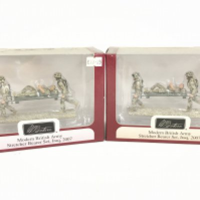 2 Boxed Britains Modern British Army Stretcher Bearer Set. Iraq 2007. #10027.