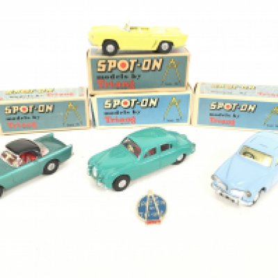 4 X Boxed Spot-On Vehicles. A Sunbeam Alpine Hardtop A/F. A Renault Floride. A Jaguar 3.4 and a Volvo 122.5.
