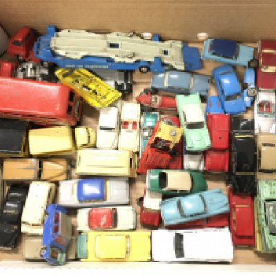 A Collection of Playworn Diecast Including Corgi. Spot-on etc.
