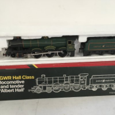 Two 00 gauge model railway locomotives includes Hornby R759 Albert Hall with tender ..Bachmann diesel locomotive AF