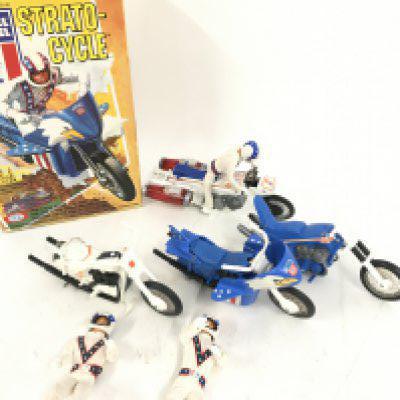 A Boxed Ideal Evel Knievel Strato-Cycle with other Bikes. No launchers.