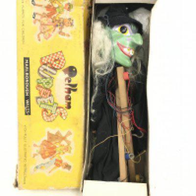 A Boxed Pelham Puppet. wicked Witch.