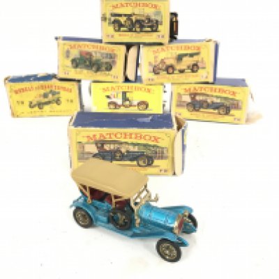 A Collection of Early Matchbox Models Of Yesteryear. Boxes are Worn.