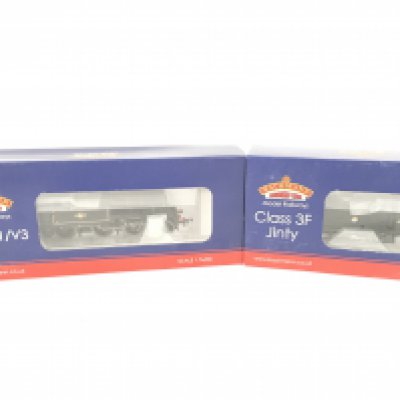 2 X z boxed Bachmann 00 Gauge Locomotives. A Class 3F Fowler Jinty #32-230 and a V3 Tank 67628 BR Limed Black #31-613.