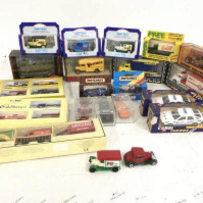 A boxed collection of boxed model vehicles by Corgi..Matchbox and others.