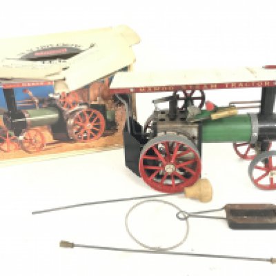 A Boxed Mamod Steam Tractor. Box is Worn.