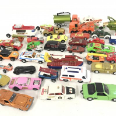 A Collection of Playworn Diecast including Corgi.Dinky and Hotwheels etc.