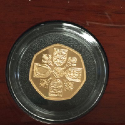 Royal mint 2022 UK 50p gold proof coin. 15.50g