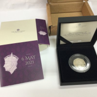 2023 50p silver proof piedfort coin. Postage B