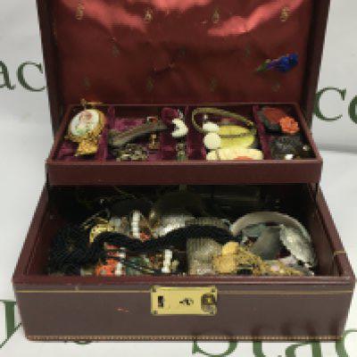 A box of costume jewellery.
