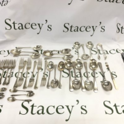 A collection of mixed cutlery including majority silver hallmarked. Silver items Approx 2kg. Postage B