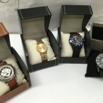 Four boxed Gents watches including Seiko, Sekonda etc. postage category C