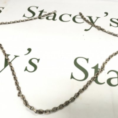 Fancy sterling silver engraved necklace . Postage category A