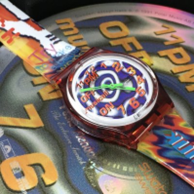 A vintage swatch musicall special "11pm" watch by Paulo mendoca.