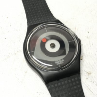 The swatch collectors club special "point of view" watch.