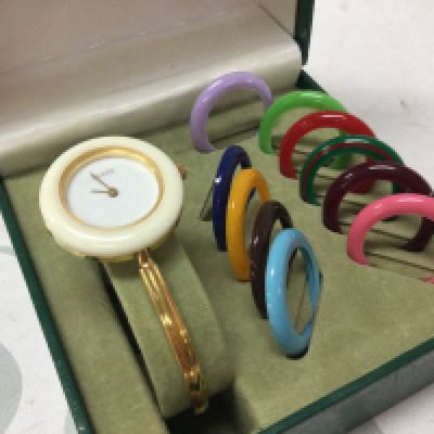 Gucci Change Bezel 12 Colors Ladies Watch. Postage cat B