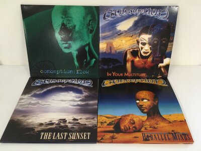 Four Conception LPs on coloured vinyl comprising Flow, The Last Sunset, Parallel Minds and In Your Multitude.