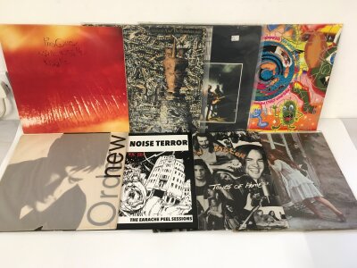 Sixteen indie alternative and goth rock LPs and 12" singles by various artists including Siouxsie & The Banshees, Sisters Of Mercy, Red Hot Chili Peppers and others.