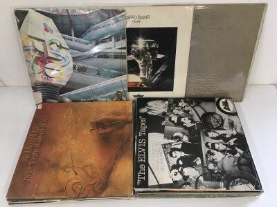 Nineteen LPs by various artists including Elvis Presley, Lindisfarne, Rick Wakeman and others.