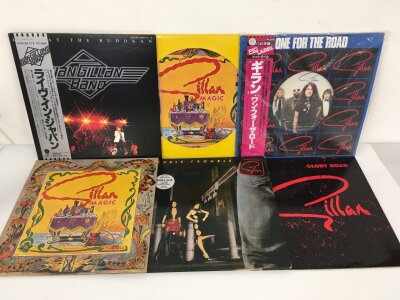 Six Gillan LPs comprising a Magic picture disc, Japanese imports of Live At The Budokan, One For The Road and others.