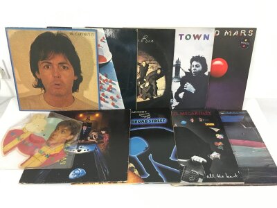 Ten Paul McCartney & Wings LPs and a 7" picture disc comprising Venus & Mars, McCartney II, Band On The Run and others.