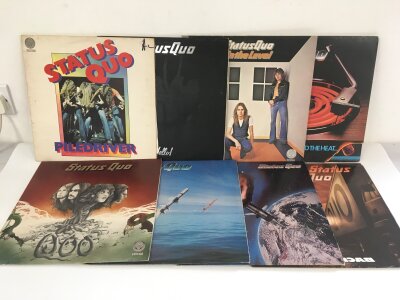 Eight Status Quo LPs comprising Piledriver, Hello!, On The Level and others.
