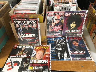 Two boxes of music magazines comprising mainly Vive Le Rock complete with accompanying CDs.