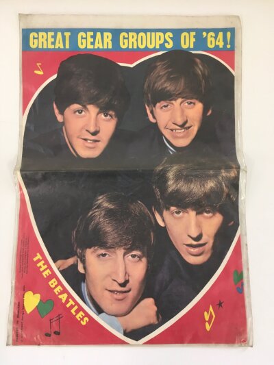 A still sealed 1964 music poster magazine - Great Gear Groups of '64.