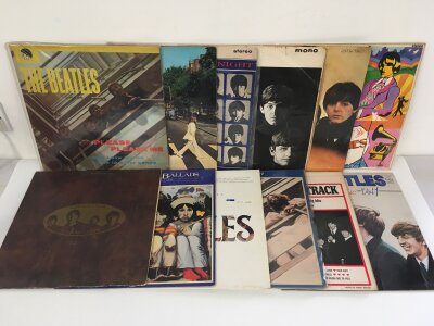 Twelve Beatles LPs comprising a Greek pressing of Please Please Me, early UK pressings of With The Beatles and A Hard Day's Night plus others.