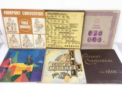 Six Fairport Convention LPs comprising Full House, Liege & Lief and others.