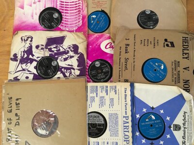 A collection of 78s comprising mainly rock n roll, skiffle and doo wop artistes comprising Elvis Presley, Little Richard, Eddie Cochran, Larry Williams and many more.