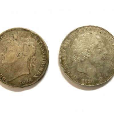 1820 George III wreath Crown, 1820 George IIII crown(A)